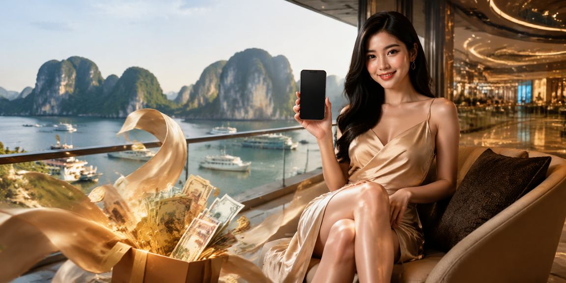 Cảnh Hạ Long Bay lộng lẫy với người dùng nhận cashback và theo dõi kết quả thể thao