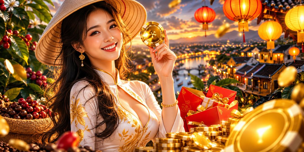 Không khí lễ hội Hội An với phong bao đỏ và jackpot trực tuyến muh5